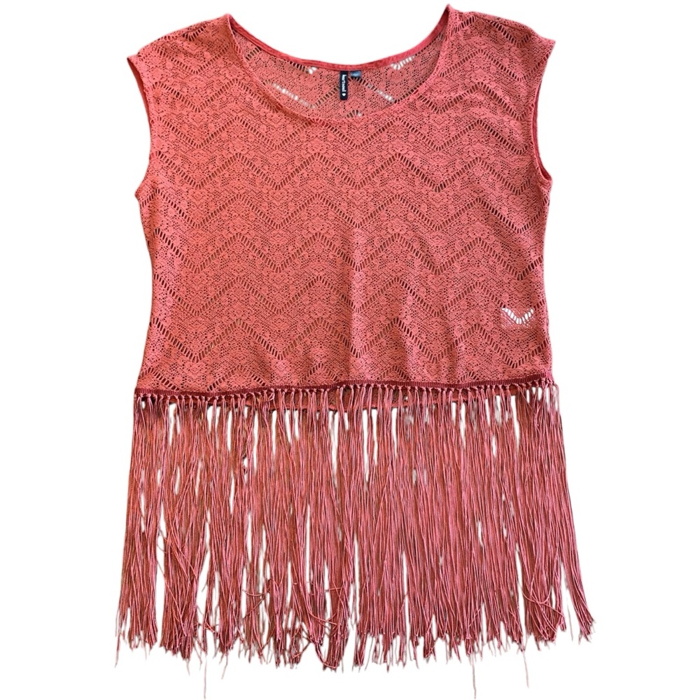 Lace Top with Long Fringe Detail Festival/Party/Costume Women’s size XL